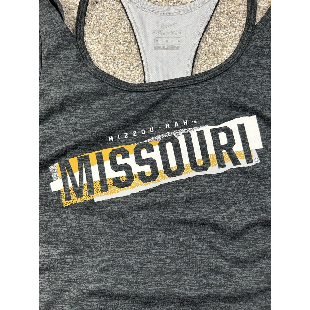Nike Missouri Tigers Womens Medium Tank Top Shirt Dri-Fit Mizzou Running